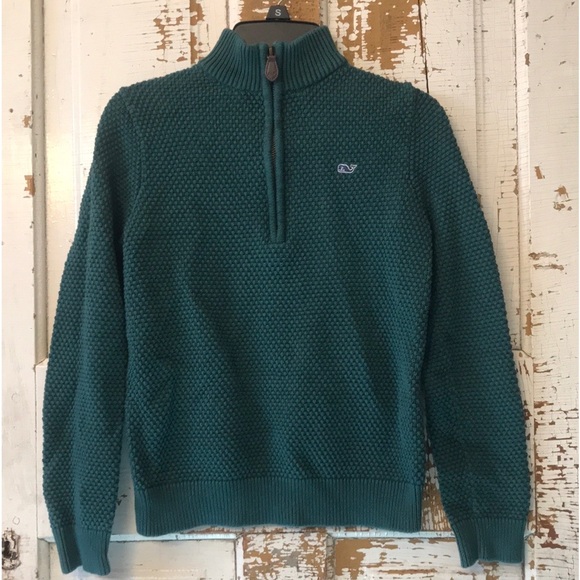 💙 Vineyard Vines 1/4 Zip Waffle Knit Sweater - Picture 1 of 9